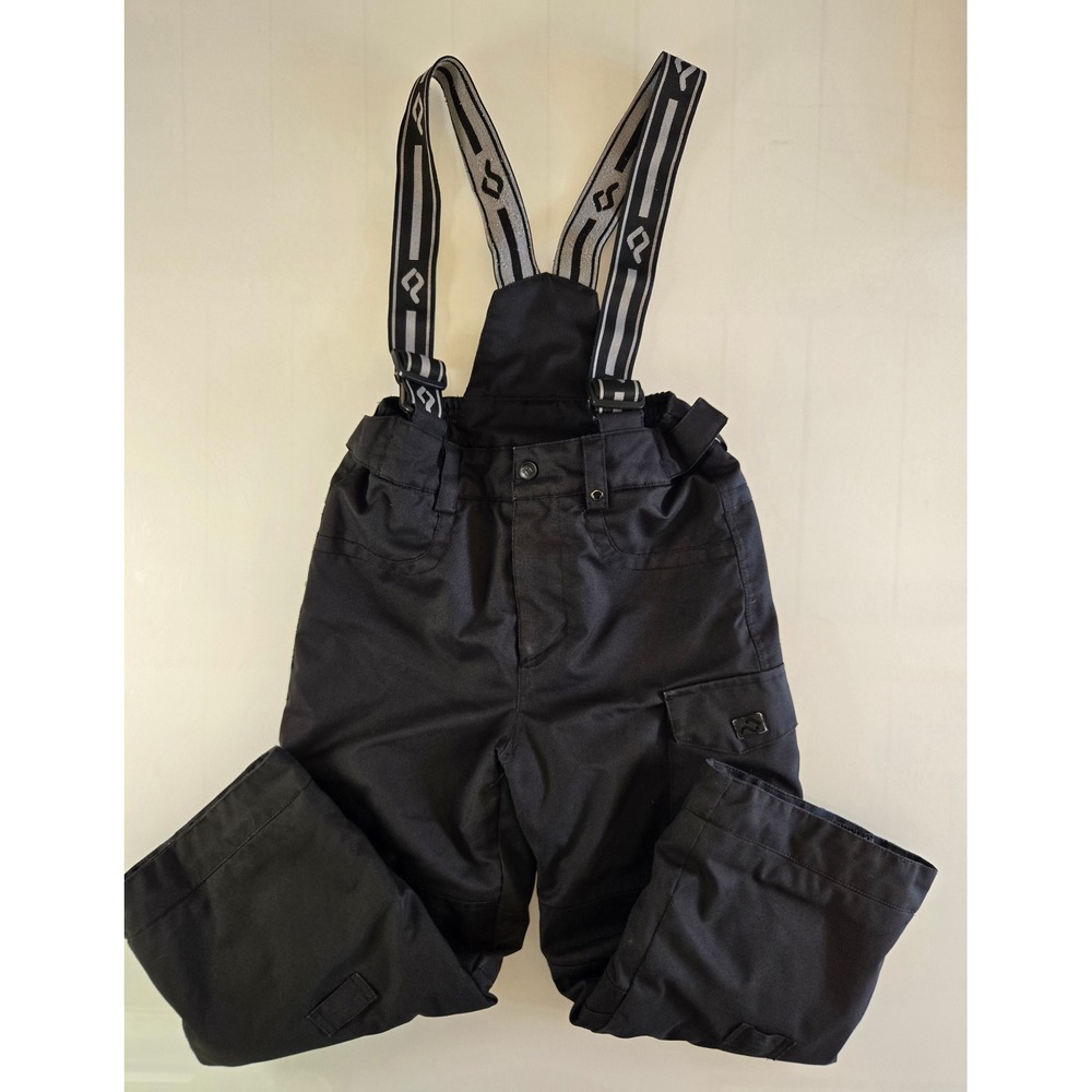 Scott Kids Snow Pants Black Ski Trousers with Suspenders Bibs Size Small